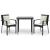 Set mobilier de grădină cu perne, 3 piese, negru, poliratan GartenMobel Dekor