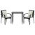 Set mobilier de grădină cu perne, 3 piese, negru, poliratan GartenMobel Dekor