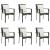Set mobilier de grădină cu perne, 7 piese, negru, poliratan GartenMobel Dekor