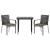 Set mobilier de grădină cu perne, 3 piese, negru/gri, poliratan GartenMobel Dekor