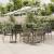 Set mobilier de grădină cu perne, 7 piese, negru/gri, poliratan GartenMobel Dekor