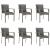 Set mobilier de grădină cu perne, 7 piese, negru/gri, poliratan GartenMobel Dekor