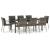 Set mobilier de grădină cu perne, 9 piese, negru/gri, poliratan GartenMobel Dekor