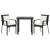 Set mobilier de grădină cu perne, 3 piese, negru, poliratan GartenMobel Dekor