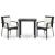 Set mobilier de grădină cu perne, 3 piese, negru, poliratan GartenMobel Dekor