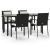 Set mobilier de grădină cu perne, 5 piese, negru, poliratan GartenMobel Dekor