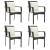 Set mobilier de grădină cu perne, 5 piese, negru, poliratan GartenMobel Dekor