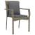Set mobilier de grădină cu perne, 3 piese, negru/gri, poliratan GartenMobel Dekor
