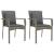 Set mobilier de grădină cu perne, 3 piese, negru/gri, poliratan GartenMobel Dekor