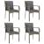 Set mobilier grădină cu perne, 5 piese, negru și gri, poliratan GartenMobel Dekor