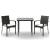 Set mobilier de grădină cu perne, 3 piese, negru, poliratan GartenMobel Dekor