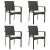 Set mobilier de grădină cu perne, 5 piese, negru, poliratan GartenMobel Dekor