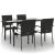 Set mobilier de grădină cu perne, 5 piese, negru, poliratan GartenMobel Dekor