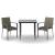 Set mobilier de grădină cu perne, 3 piese, negru/gri, poliratan GartenMobel Dekor