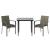 Set mobilier de grădină cu perne, 3 piese, negru/gri, poliratan GartenMobel Dekor