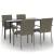 Set mobilier grădină cu perne, 5 piese, negru și gri, poliratan GartenMobel Dekor