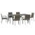Set mobilier de grădină cu perne, 7 piese, negru/gri, poliratan GartenMobel Dekor