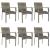 Set mobilier de grădină cu perne, 7 piese, negru/gri, poliratan GartenMobel Dekor