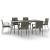 Set mobilier de grădină cu perne, 7 piese, negru/gri, poliratan GartenMobel Dekor