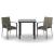 Set mobilier de grădină cu perne, 3 piese, negru/gri, poliratan GartenMobel Dekor