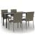 Set mobilier grădină cu perne, 5 piese, negru și gri, poliratan GartenMobel Dekor