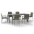 Set mobilier de grădină cu perne, 7 piese, negru/gri, poliratan GartenMobel Dekor