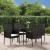 Set mobilier de grădină cu perne, 5 piese, negru, poliratan GartenMobel Dekor
