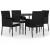 Set mobilier de grădină cu perne, 5 piese, negru, poliratan GartenMobel Dekor