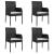 Set mobilier de grădină cu perne, 5 piese, negru, poliratan GartenMobel Dekor
