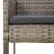 Set mobilier de grădină cu perne, 3 piese, negru/gri, poliratan GartenMobel Dekor