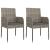 Set mobilier de grădină cu perne, 3 piese, negru/gri, poliratan GartenMobel Dekor
