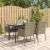 Set mobilier grădină cu perne, 5 piese, negru și gri, poliratan GartenMobel Dekor