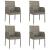 Set mobilier grădină cu perne, 5 piese, negru și gri, poliratan GartenMobel Dekor