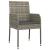 Set mobilier de grădină cu perne, 9 piese, negru/gri, poliratan GartenMobel Dekor
