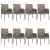 Set mobilier de grădină cu perne, 9 piese, negru/gri, poliratan GartenMobel Dekor