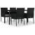 Set mobilier de grădină cu perne, 5 piese, negru, poliratan GartenMobel Dekor