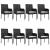 Set mobilier de grădină cu perne, 9 piese, negru, poliratan GartenMobel Dekor