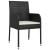 Set mobilier de grădină cu perne, 9 piese, negru, poliratan GartenMobel Dekor
