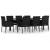 Set mobilier de grădină cu perne, 9 piese, negru, poliratan GartenMobel Dekor