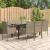 Set mobilier de grădină cu perne, 9 piese, negru/gri, poliratan GartenMobel Dekor