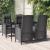 Set mobilier de grădină cu perne, 5 piese, negru, poliratan GartenMobel Dekor