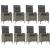Set mobilier de grădină cu perne, 9 piese, negru/gri, poliratan GartenMobel Dekor
