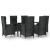 Set mobilier de grădină cu perne, 7 piese, negru, poliratan GartenMobel Dekor