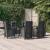 Set mobilier de grădină cu perne, 7 piese, negru, poliratan GartenMobel Dekor
