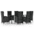 Set mobilier de grădină cu perne, 7 piese, negru, poliratan GartenMobel Dekor