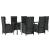Set mobilier de grădină cu perne, 7 piese, negru, poliratan GartenMobel Dekor