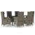 Set mobilier de grădină cu perne, 7 piese, negru/gri, poliratan GartenMobel Dekor