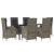 Set mobilier de grădină cu perne, 7 piese, negru/gri, poliratan GartenMobel Dekor