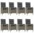 Set mobilier de grădină cu perne, 9 piese, negru/gri, poliratan GartenMobel Dekor