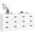 Servante, 2 piese, alb, lemn prelucrat GartenMobel Dekor
